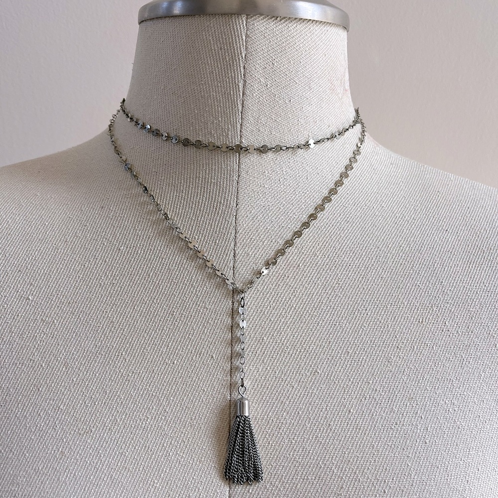 Lane Bryant tiered tassel necklace